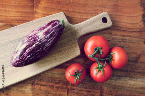 Photo: aubergine and tomatoes aubergine and tomatoes