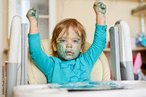 Photo: toddler girl drew all over her face toddler girl drew all over her face
