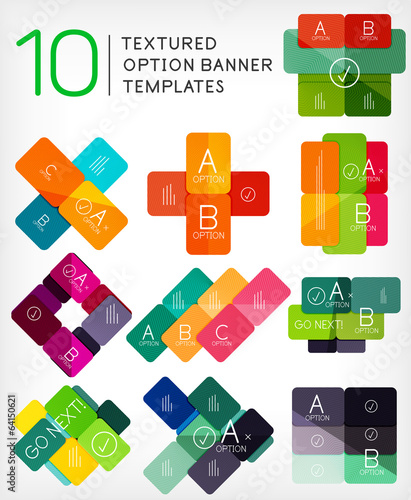 Vector: Set of infographic modern templates - stripes, lines Set of infographic modern templates - stripes, lines