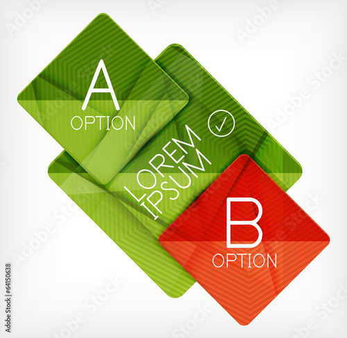 Vector: Geometric shaped option banner design template Geometric shaped option banner design template