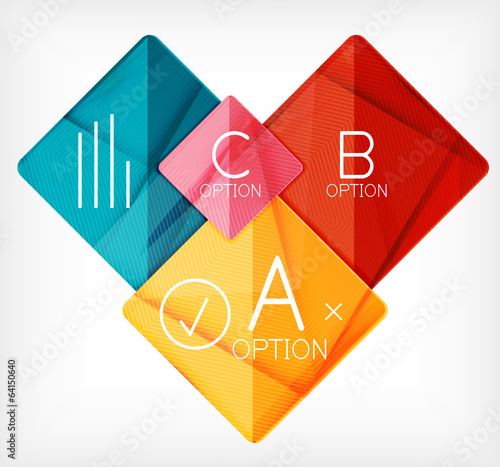 Vector: Geometric shaped option banner design template Geometric shaped option banner design template