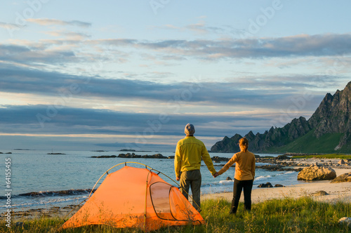 Photo: couple camping in Norway couple camping in Norway