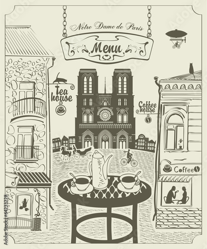  Parisian street restaurant with views of the Notre Dame de Paris