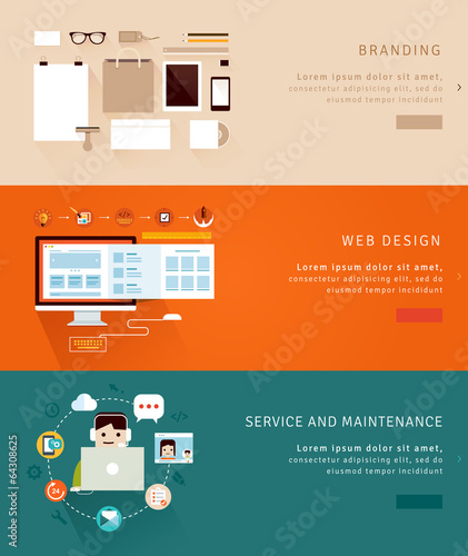 Vector: Flat Design Concept Icons and banners Flat Design Concept Icons and banners