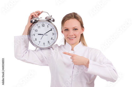 Photo: Woman doctor missing her deadlines Woman doctor missing her deadlines
