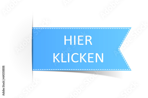 Vector: Schild blau hier klicken Schild blau hier klicken