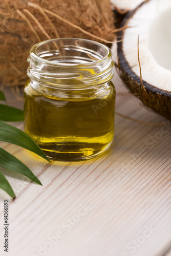 Photo: Coconut and coconut oil Coconut and coconut oil