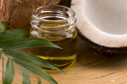 Photo: Coconut and coconut oil Coconut and coconut oil