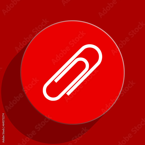 Illustration: paperclip web flat icon paperclip web flat icon