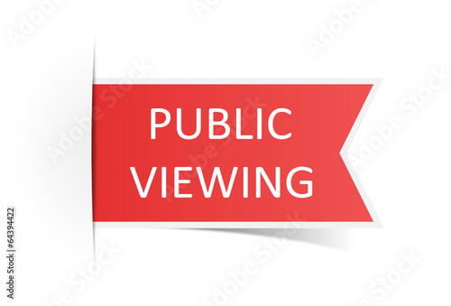 Vector: Schild rot Public Viewing Schild rot Public Viewing