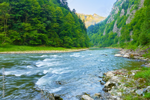  The Dunajec River Gorge natural reserve. The Pieniny Mountains.