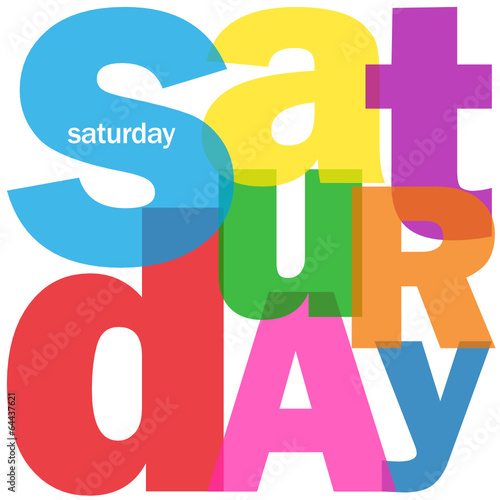 Vector: "SATURDAY" (agenda calendar week day date time planner meeting) "SATURDAY" (agenda calendar week day date time planner meeting)