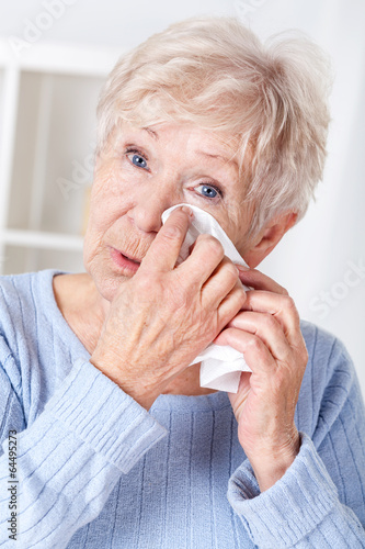 Photo: Elderly woman crying Elderly woman crying