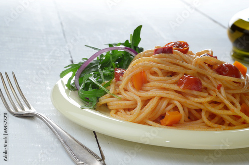 Photo: Spaghetti marinara pasta Spaghetti marinara pasta