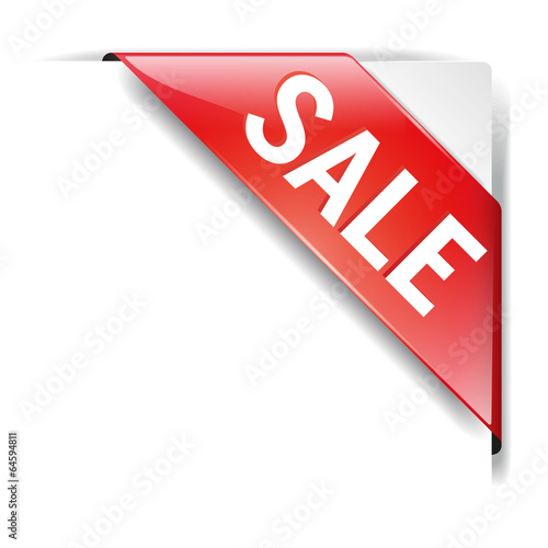 Vector: rote Eck-Banderole SALE rote Eck-Banderole SALE