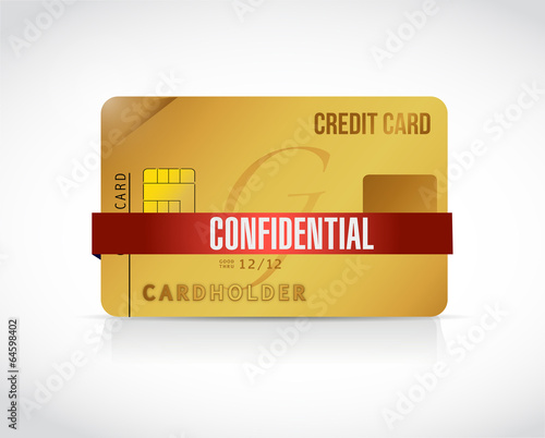 Illustration: confidential credit card information illustration confidential credit card information illustration