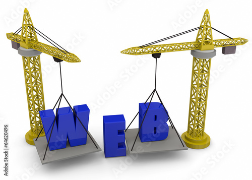 Illustration: Website Under Construction - 3D Website Under Construction - 3D