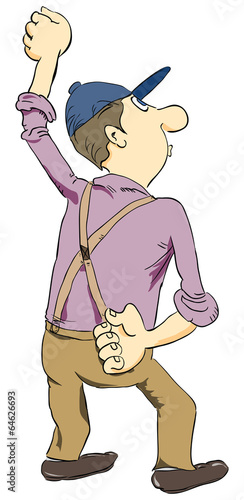 Vector: Man in suspenders Man in suspenders