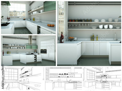 Illustration: Plan moderne Wohnung Plan moderne Wohnung