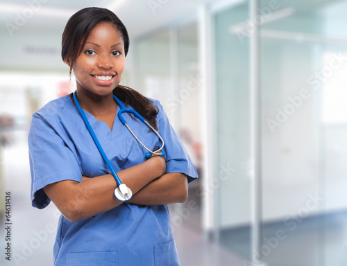 Photo: Portrait of a black nurse Portrait of a black nurse