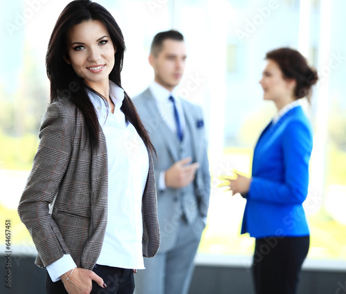 Photo: Face of beautiful businesswoma in office Face of beautiful businesswoma in office
