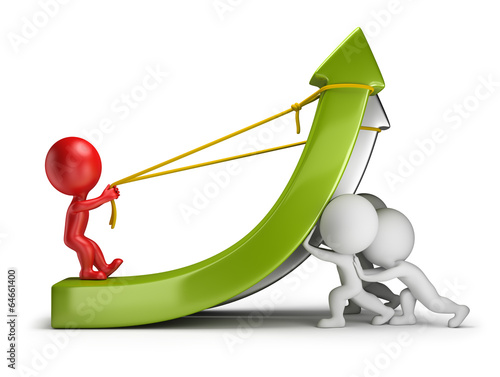 Illustration: 3d small people - teamwork and profit 3d small people - teamwork and profit