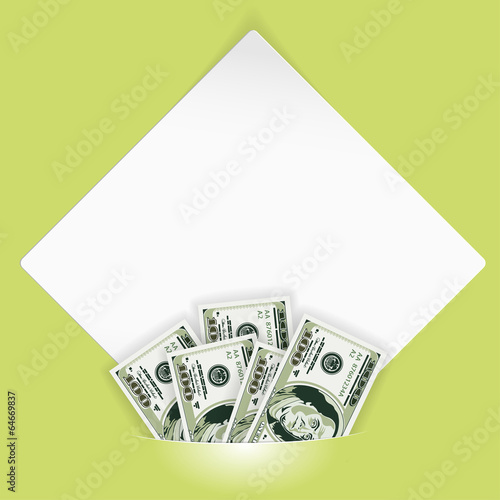 Illustration: Sheet of White Paper mounted in Pocket Sheet of White Paper mounted in Pocket