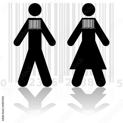 Vector: Barcode in people Barcode in people