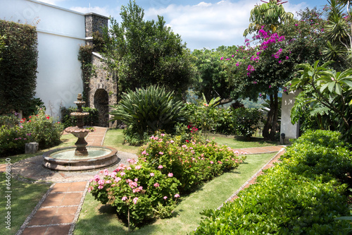 Photo: Fountain in a garden, Xochimilco, Mexico City, Mexico Fountain in a garden, Xochimilco, Mexico City, Mexico