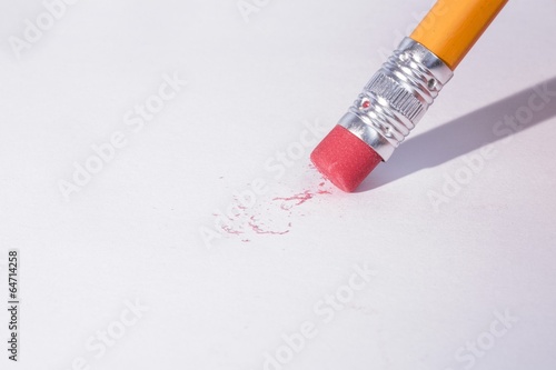 Photo: Pencil erasing Pencil erasing