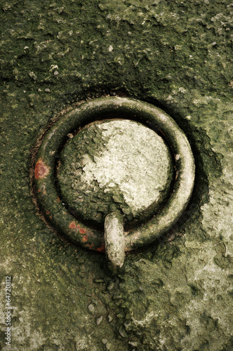 Photo: mooring ring on dock mooring ring on dock