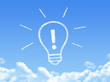 Cloud shaped as Exclamation Mark idea Cloud shaped as Exclamation Mark idea