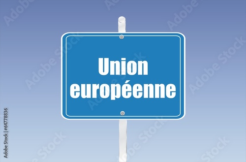 Vector: panneau union européenne panneau union européenne