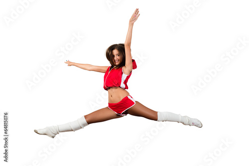 Photo: athletic young woman jumping athletic young woman jumping