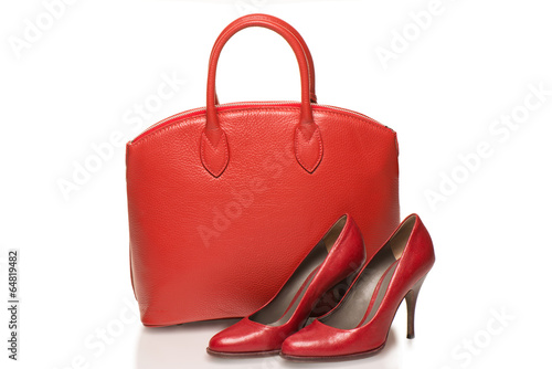 Photo: Woman accessories on white background Woman accessories on white background
