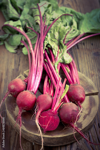Photo: Beetroots on the wooden table Beetroots on the wooden table