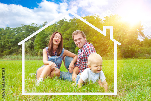 Photo: familie mit haus familie mit haus