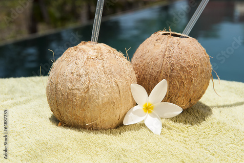 Photo: Poolside Coconut Water Drinks Poolside Coconut Water Drinks