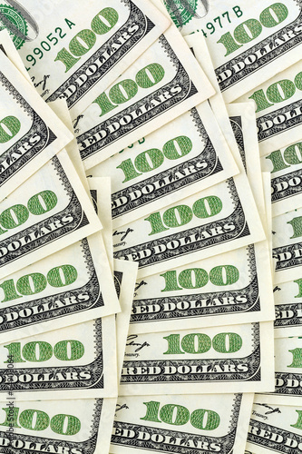 Photo: Viele Dollar Geldscheine Viele Dollar Geldscheine