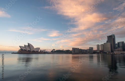  Sunrise at Opera house landmark of Sydney, Australia