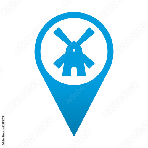 Illustration: Icono localizacion simbolo molino Icono localizacion simbolo molino