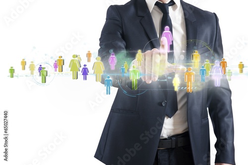 Photo: Social network connection Social network connection