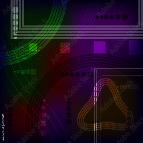 Illustration: Glowing neon line light effect background. Glowing neon line light effect background.