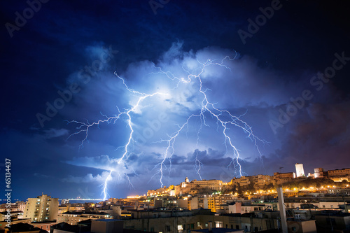 Photo: Very big lightning on the city Very big lightning on the city