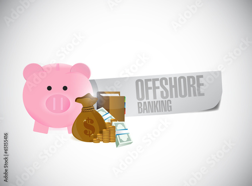 Illustration: offshore banking sign illustration design offshore banking sign illustration design