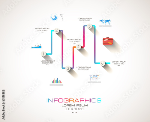 Vector: Modern Infographic template with Flat UI style Modern Infographic template with Flat UI style