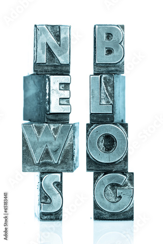 Photo: News und Blog mit Bleibuchstaben News und Blog mit Bleibuchstaben