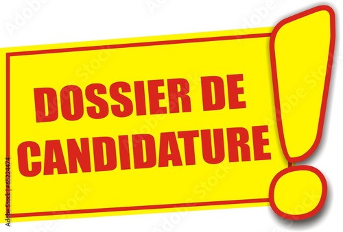 Vector: étiquette dossier de candidature étiquette dossier de candidature