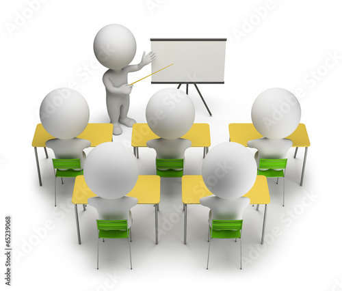 Illustration: 3d small people - training courses 3d small people - training courses