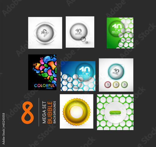 Vector: Vector set of sphere and bubble designs Vector set of sphere and bubble designs
